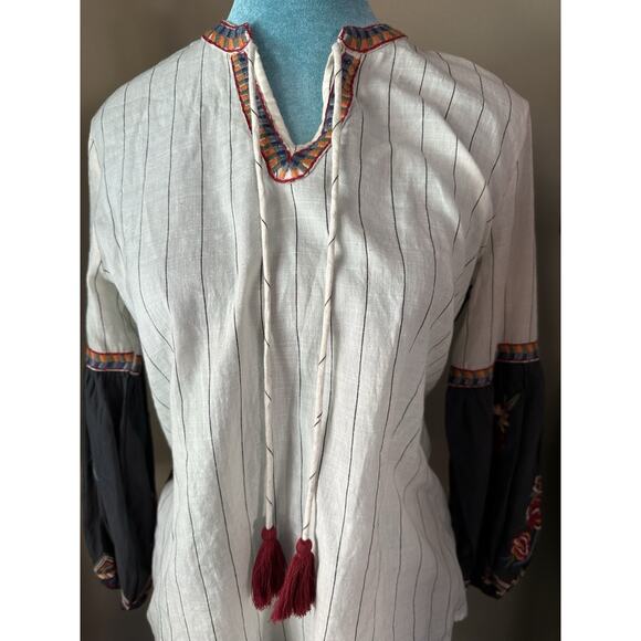 Kyla Sero Women S Handmade Tunic Limited Embroidered peasant Aztec cottage - Picture 6 of 15